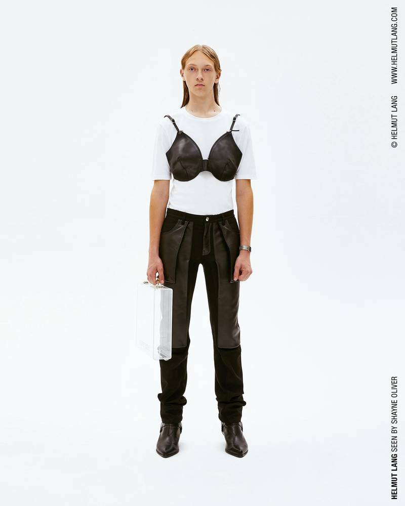 22% off ? Helmut Lang leather ? save on shipping Helmut Lang Releases a Leather Bag That Looks Like a Bra  main image 3