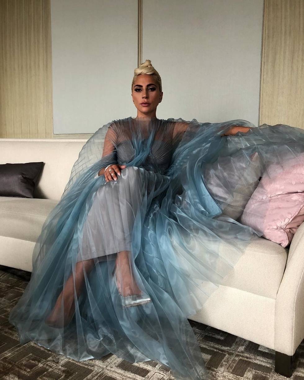 chinese dress ladies Black Lady Gaga Mermaid Spaghetti Straps Dress Open Back Prom Celebrit –  Hoprom main image 0