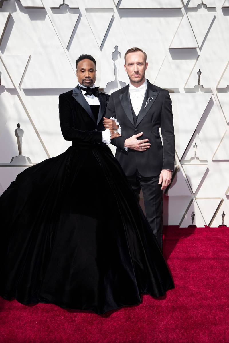 billy porter dress designer Oscars 2020: Billy Porter Wears Golden Feather Top and Ball Skirt