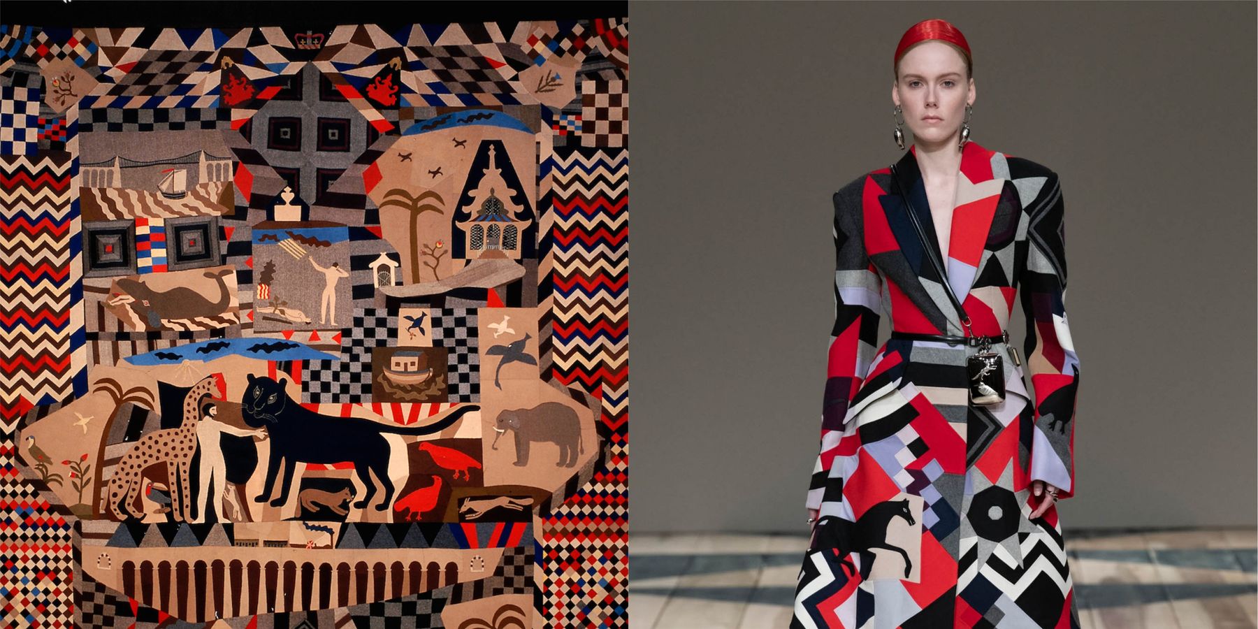 How This 19th Century Quilt Inspired Alexander McQueen's Graphic Patchwork Tailoring