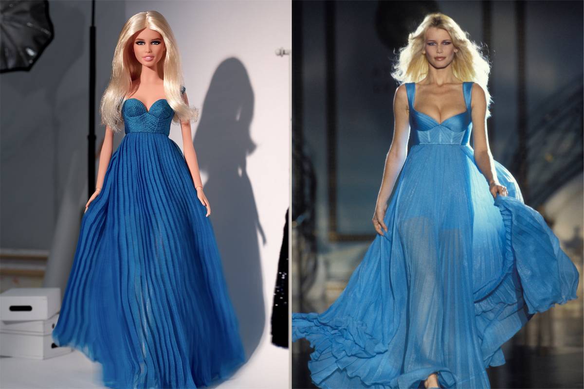 Claudia Schiffer Teams Up With Barbie, Versace and Balmain - PAPER Magazine Claudia Schiffer Teams Up With Barbie, Versace and Balmain - PAPER Magazine