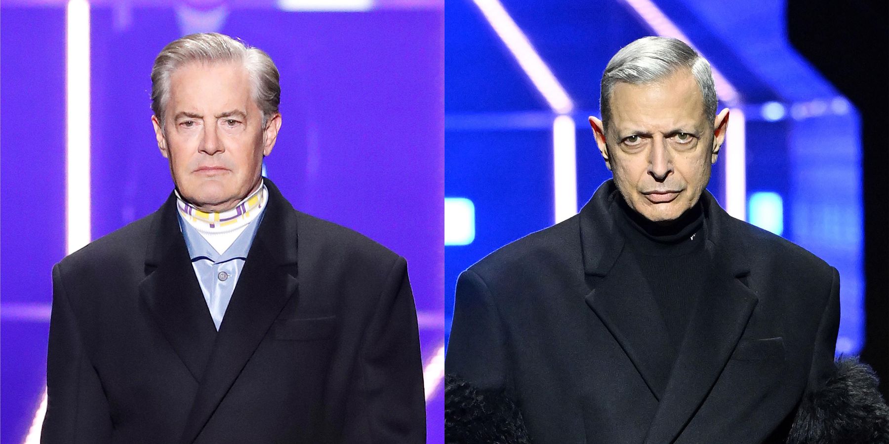 Jeff Goldblum and Kyle MacLachlan Walk for Prada