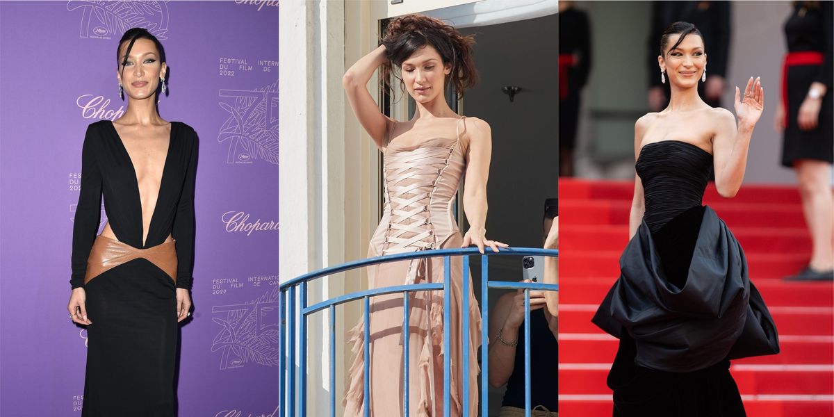 Bella Hadid Is on a Vintage Versace Streak in Cannes