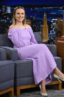 kristen bell you again purple dress Kristen Bell Stars in FLARE's December 2013 Cover Shoot  Fashion Gone Rogue