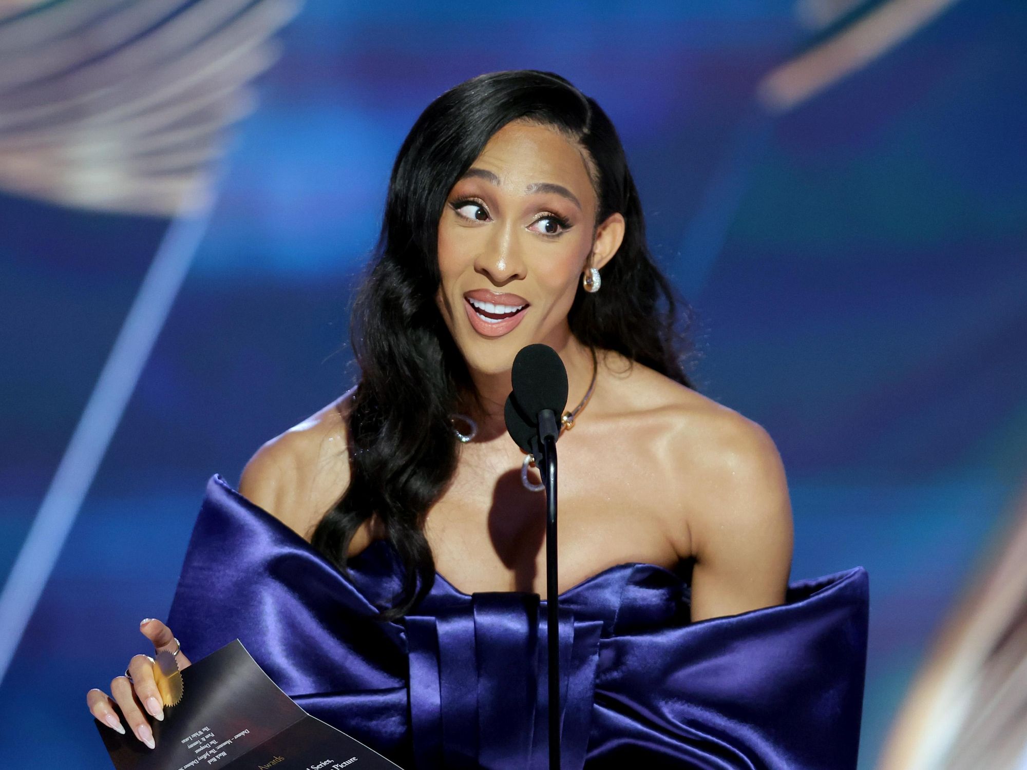 mj rodriguez golden globes dress Star Style: Mj Rodriguez - Pose, Power and Luxe