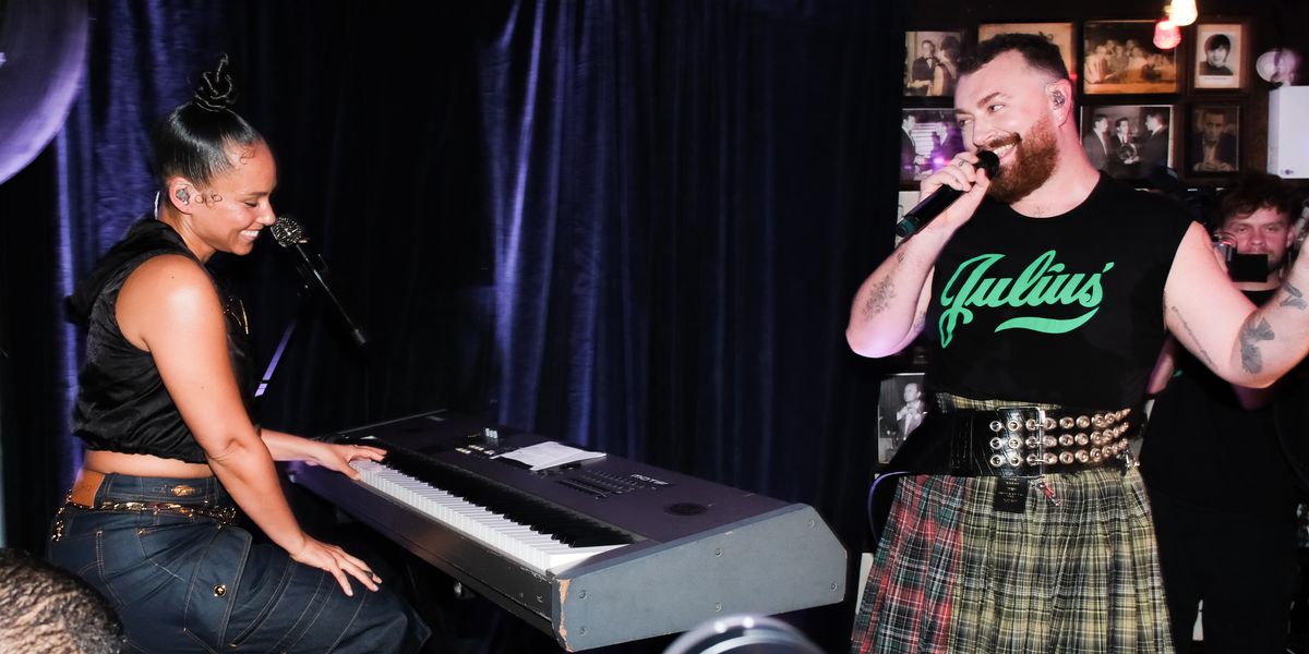 Sam Smith and Alicia Keys Perform at Julius' in New York