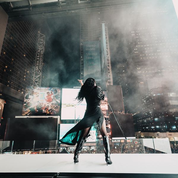 Charli xcx Takes Over Times Square With H&M