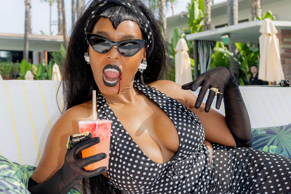 Janelle Monáe Celebrates a Poolside Halloween