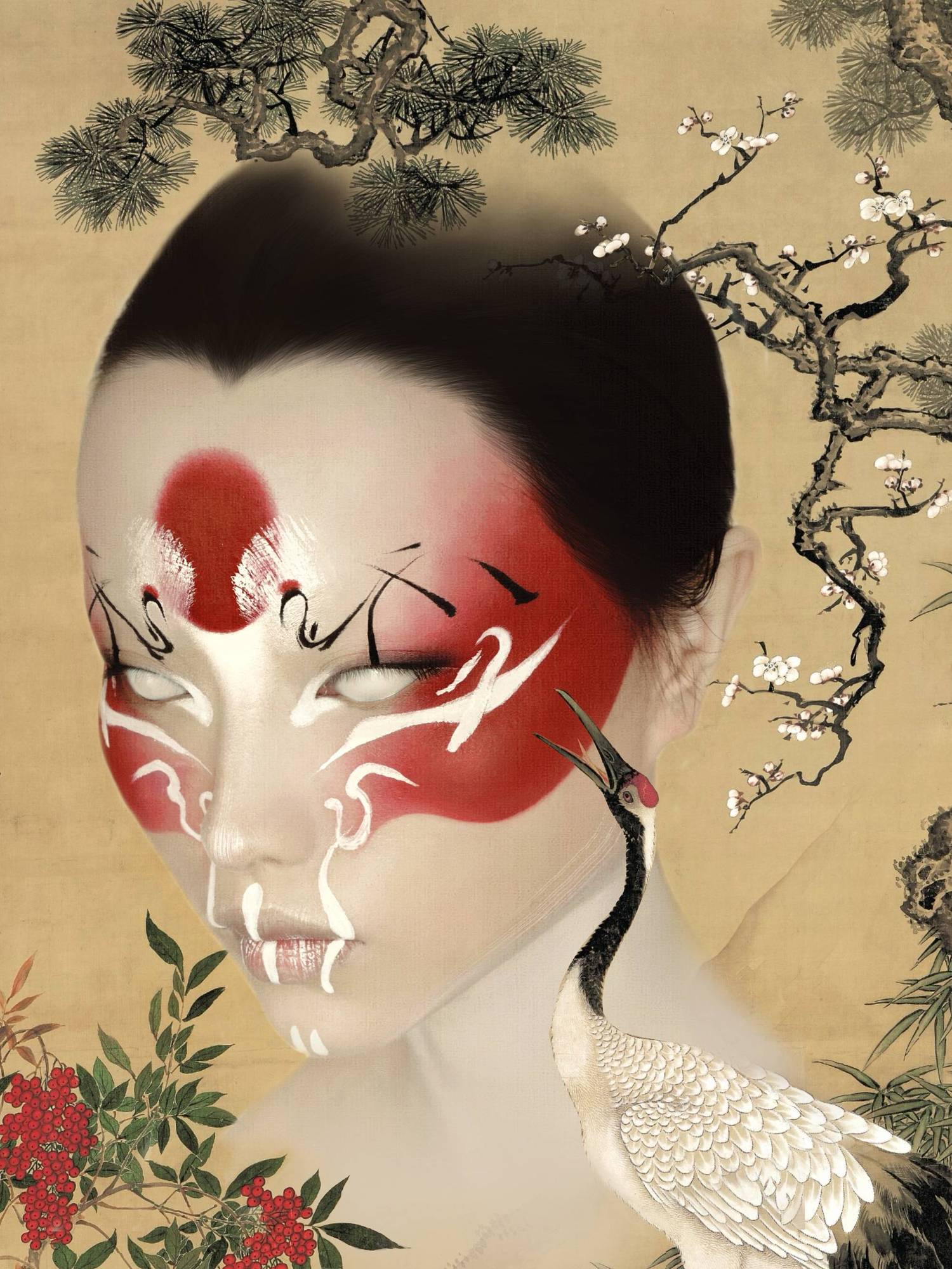 Yan Fang Paints Stories of "Eastern Futurism" Across Her Face
