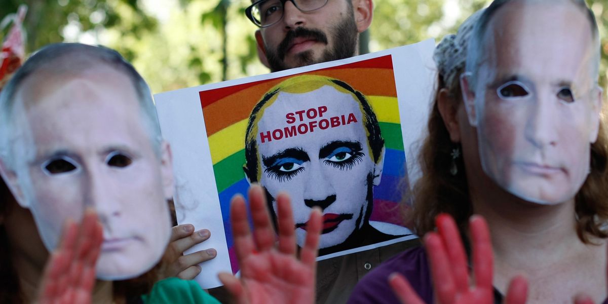 In Russia, You Can Get Arrested For Sharing This Image of Putin in Drag