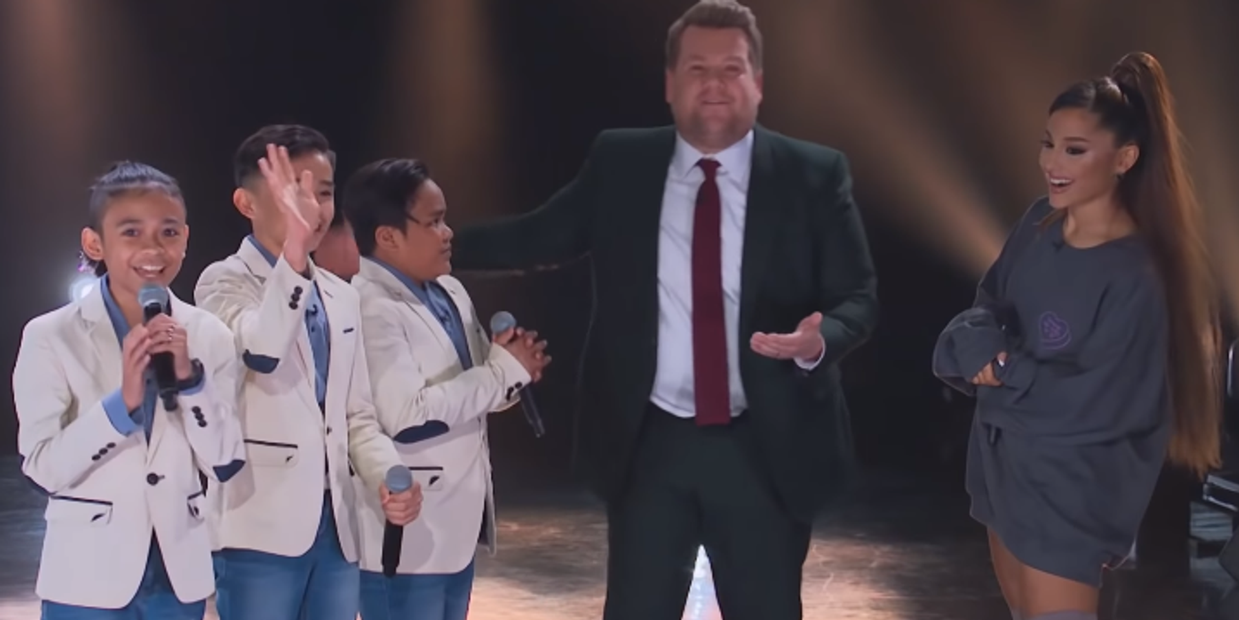 Watch Ariana Grande Surprise TNT Boys Onstage