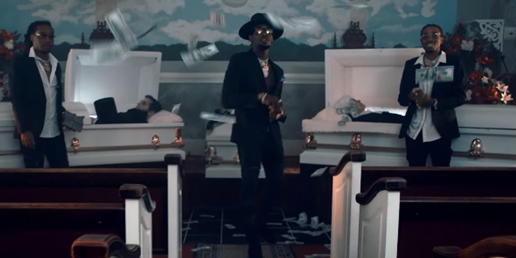 Watch Migos Make it Rain on Dead Presidents in Their New Video With 2 Chainz