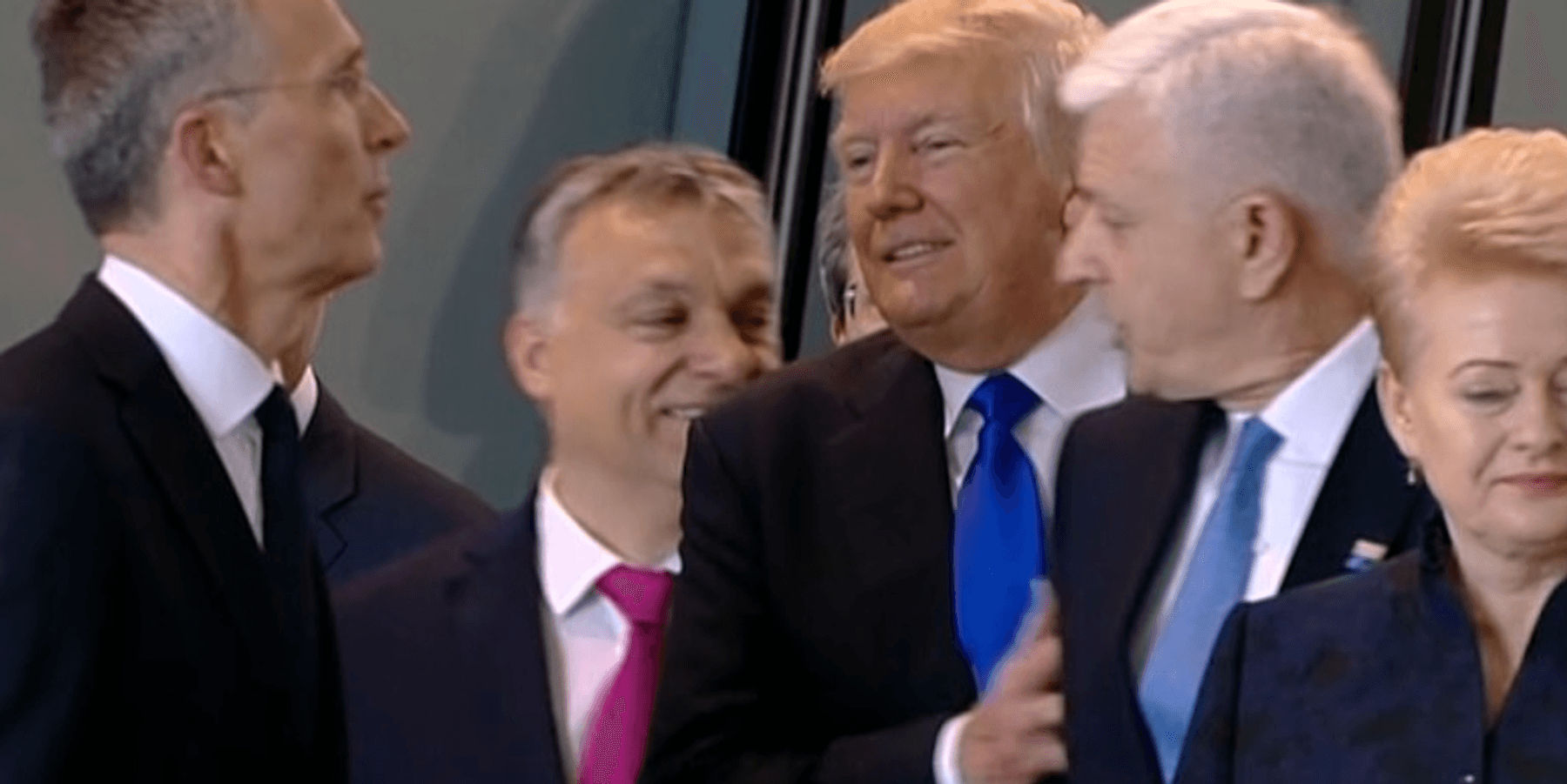 Trump Shoved a Prime Minister Aside to Get to the Front of the Group, Proving He Really is a Child